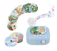 Eacam Phonographe Rabbit IP Design, Charmant Dessin animé Rétro, Contenu éducatif, éducation de la Petite Enfance, éclairage Ambiant, Jouet Sensoriel Musical pour Garçon et Fille (Bleue)