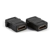 Eacam Plaque Murale Double Port Haute Vitesse avec Connecteurs Dorés pour une Configuration/vidéo Transparente, Parfaite pour les Systèmes de Divertissement à Domicile, Blanc, Lot de 2