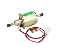 Eacam Pompe à Carburant Universelle, 4v Car Boat Electric In Ligne Filtre Pessel Remplacement pour, Alliage D'aluminium, Performances Stables, Installation Facile, 110L / H, or, (Or)