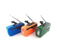 Eacam Radio Solaire à Manivelle 1200 MAh Batterie Externe Portable Rechargeable Lampe de Poche LED AM/FM/SW1/SW2 Récepteur de Bande Mondiale avec Chargeur de Téléphone Portable, Alarme (Rouge)