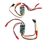 Eacam RC Dual Way ESC, Brossed ESC Bidirectionnel ESC pour Le Réservoir de Bateau Modèle RC 130 180 Moteur BRACHÉ, Petit Volume, Protection de Surchauffe, Modes Multiples, Mixtes,