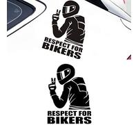 Eacam Respect for Bikers Motorcycle Sticker, Haute Visibility Design, Reflective Car Decals, Compatible avec le Corps, les Fenêtres et les Portes, Ne Laisse Pas de Marques de Colle, Sept (Multicolore)