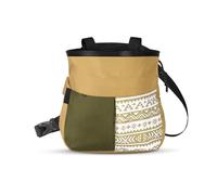 Eacam Sac à Magnésie pour l'escalade, Pochette de Salle de Sport, Grande capacité, Large Ouverture, 700 G, Rangement pour Téléphone, Accès Seule Main, Deux Points Suspension et (Petit Kaki)