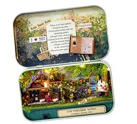 Eacam Snow Dream - Boîte de Théâtre Miniature à Monter Soi-même, avec Lumières LED et Poupées Lapin Mignonnes, pour la Décoration de la Maison, Les Cadeaux et L'écriture Lettres (5)