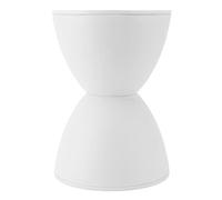 Eacam Tabouret en Forme de Sablier, Table D'appoint Ronde en Plastique de Style Nordique Simple et Moderne pour Salle de Bain, Cabine D'essayage, fabriqué en Plastique de qualité (Blanche)