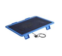 Eacam Tapis de Refroidissement pour Ordinateur Portable avec Ventilateur Haute Performance pour Ordinateurs Portables 14", Environnement sans Bruit et Boîte de Stockage USB (Bleue)