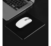 Eacam Tapis de Souris de Jeu en Aluminium Double Face, Antidérapante Durable pour PC et Ordinateur Portable, Noir 7" X 6,3" (Noire)