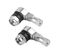 Eacam Valves Tubeless à 90 Degrés, Capuchons de Valve de Pneu en Alliage D'aluminium, Portables, Outil Indispensable pour le Gonflage et le Contrôle de la Pression d'air. Fabriqués en (Argent)