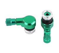 Eacam Valves Tubeless à 90 Degrés, Capuchons de Valve de Pneu en Alliage D'aluminium, Portables, Outil Indispensable pour le Gonflage et le Contrôle de la Pression d'air. Fabriqués en (Vert)