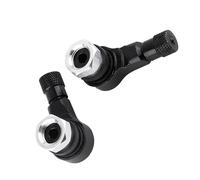 Eacam Valves Tubeless à 90 Degrés, Capuchons de Valve de Pneu en Alliage D'aluminium, Portables, Outil Indispensable pour le Gonflage et le Contrôle de la Pression d'air. Fabriqués en (Noir)
