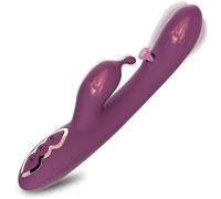 Eacam Vibromasseur Stimulateur Vaginal Point G pour Mamelons en Silicone Violet pour la Masturbation des Femmes