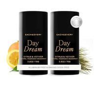Each & Every Lot de 2 déodorants naturels sans aluminium pour peaux sensibles aux huiles essentielles, emballage à base de plantes (citrus et vétiver, 70,9 g (lot de 2))