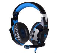 Each G2000 Gaming Casque De Jeu Avec Micro 3.5mm - Gaming Stéréo Avec Fil Led Jeu Pour Pc/Ordinateur/ Portable - Gamer Bleu
