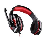 EACH G9000 son Surround 7.1 Casque Gaming Headset Ecouteur avec Micro et LED pour PC Ordinateur(Noir-Rouge) My18489 Mo47490