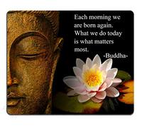 Each Morning we are Born Again. What we do Today is What Matters Most. Tapis de souris avec citations inspirantes et motifs de personnalité