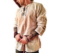 each women Mens médiéval Renaissance Chemise Pirate Costume Viking Longue Chemise Robe médiévale