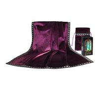 each women Nappe de Tarot Velours Nappe de Tarot et Sac Cartes de Tarot Jeu de société de Divination Violet Noir Or Ensemble de Couverture de Table
