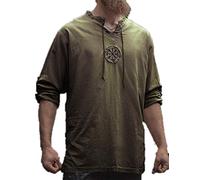 Each Women T-Shirt Rétro Viking Médiéval Homme Costume Renaissance Chemise Pirate