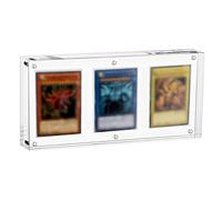 Eachbid Cadres acryliques magnétiques transparents de protection pour cartes à collectionner 35PT TCG YGO Portefeuille de cartes d'affichage (Triple)