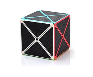 EACHHAHA Cube Magique X,Cube de Vitesse,Professionnel,Lisse,Tolérance élevée,Convient à la Formation en compétition et aux Cadeaux d'anniversaire, Cadeaux de Noël(Fibre de Carbone)