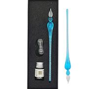 EACHHAHA Verre Dip Lot de stylos-stylo en verre calligraphie et encre multicolores,Ensemble de stylos en verre,pour l'art, les signatures, la calligraphie, le dessin, la décoration et cadeau
