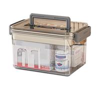 EACHPT Boîte à Médicaments,Boite Rangement Medicament 2 Couches, boîte à Pharmacie en Plastique Transparent Visible avec poignées,Rangement de la boîte à médicaments à la Maison