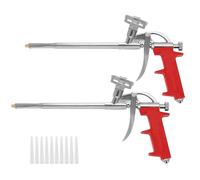 EACHPT Pistolet Mousse Polyurethane,2 Pièces Pistolet Mousse Expansive,Pistolet pour Mousse Expansive,Pas Besoin de Nettoyant, pour Calfeutrage,Etanchéité, Remplissage (avec 10 buses)