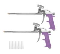 EACHPT Pistolet Mousse Polyurethane,2 Pièces Pistolet Mousse Expansive,Pistolet pour Mousse Expansive,Pas Besoin de Nettoyant, pour Calfeutrage,Etanchéité, Remplissage (avec 10 buses)