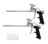 EACHPT Pistolet Mousse Polyurethane,2 Pièces Pistolet Mousse Expansive,Pistolet pour Mousse Expansive,Pas Besoin de Nettoyant, pour Calfeutrage,Etanchéité, Remplissage (avec 10 buses)