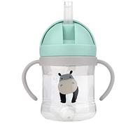 EACHPT Tasse Apprentissage Bebe, 250ml Biberon Eau Bebe, Gobelet Bebe, Bec anti-fuite, paille lestée, gobelet dapprentissage, pour tout-petits de 8 mois et plus (vert)