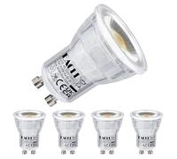 EACLL Ampoule LED Mini GU10 Blanc Chaud 3000K, 4.5W Remplace Halogène 40W, Lot de 4, 330lm LED Éclairag sans Scintillement, Angle de Faisceau 38°, MR11 Non Dimmable AC 230V Court Lampe à Réflecteur