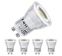 EACLL Ampoule LED Mini GU10 Blanc Neutre 4000K, 4.5W Remplace Halogène 40W, Lot de 4, 330lm LED Éclairag sans Scintillement, Angle de Faisceau 38°, MR11 Non Dimmable AC 230V Court Lampe à Réflecteur