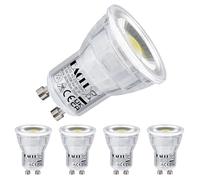 EACLL Ampoule LED Mini GU10 Lumière du Jour 5000K, 4.5W Remplace Halogène 40W, Lot de 4, 330lm LED Éclairag sans Scintillement, Angle de Faisceau 38°, MR11 Non Dimmable AC 230V Court Lampe Réflecteur