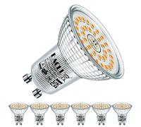 EACLL Ampoules LED GU10 Blanc Chaud, 6W Équivalent Halogène 90W, Lot de 6, 2700K 660lm Éclairag Sans Scintillement, Large Faisceau 120° Spot, Non Dimmable AC 230V Lampe à Réflecteur