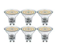 EACLL Ampoules LED GU10 Blanc Chaud Source de lumière 6W 3000K 735 Lumens, Équivalent incandescence halogène 100W. 120 ° Large Faisceau, AC 230V Spots à Réflecteur Sans Scintillement, Pack de 6