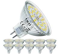 EACLL Ampoules LED GU5.3 6W Blanc Froid Équivalent 50W MR16 Halogène, Lot de 10, 485 Lumens 6000K Non Dimmable, Éclairag sans Scintillement, Angle de Faisceau 120° Spot, AC/DC 12V Lampe à Réflecteur