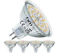 EACLL Ampoules LED GU5.3 Blanc Neutre, 6W Équivalent Halogène MR16 50W, Lot de 4, 4000K 485 Lumens Projecteur Sans Scintillement, Large Faisceau 120° Spot, Non Dimmable AC/DC 12V Lampe à Réflecteur