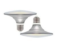 EACLL E27 LED UFO Ampoules 4000K 15W Equivalent Halogène 120W, Lot de 2, 1300 Lumen Blanche Neutre, AC 230V Sans Scintillement, Angle de Diffusion 120°, Non Dimmabl Court PAR38 Ø122xH85mm Réflecteur