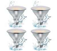 EACLL E27 PAR38 LED Ampoules Chaude 18W Equivalent Halogène 120W, Lot de 4, 1700lm 2700K AC 230V Sans Scintillement Economielampe, IP65 Indice de Protection 60° Réflecteur Non Dimmable Ø122xH130mm