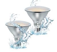 EACLL IP65 Ampoule LED E27 PAR38 Blanc Chaud 18W Équivalent Incandescence Halogène 120W, Lot de 2. 1700 Lumens 3000K Non Dimmable, Faisceau 60° Spot, Éclairag sans Scintillement, Lampe à Réflecteur