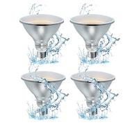 EACLL IP65 Ampoule LED E27 PAR38 Blanc Chaud 18W Équivalent Incandescence Halogène 120W, Lot de 4. 1700 Lumens 3000K Non Dimmable, Faisceau 60° Spot, Éclairag sans Scintillement, Lampe à Réflecteur