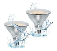EACLL Lot de 2 ampoules LED E27 PAR38 Blanc chaud 18 W Remplace les ampoules halogènes 120 W 1700 lm 2700 K AC 230 V Sans scintillement Ampoule à économie d'énergie IP65 Angle d'éclairage 60° Ampoule