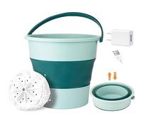 EACTEL Machine à Laver, alimentée par USB, Machine à Laver Pliable de 10 L, Machine à Laver Portable à ultrasons turrbo pour Camping, Camping-Car, Voyage ou Entreprise à Domicile