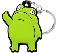 EACTEL Porte-clés grenouille amusante en PVC pour sacs à main, ceintures, sacs, Vert, F