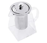 EACTEL Théière carrée en verre avec infuseur, 550 ml, théière en borosilicate avec passoire, théière transparente pour thé en vrac