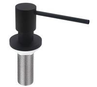 EADOT Distributeur de savon en laiton pour évier de cuisine, comptoir, évier, bouteille de 500 ml, recharge intégrée par le haut avec long bec (noir mat)