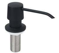 EADOT Distributeur de savon intégré en laiton à longue buse pour évier de cuisine avec bouteille en PET de 500 ml par le haut, tête de pompe en laiton de comptoir, convient aux trous de 2,5 cm à 4,6