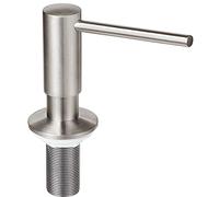 EADOT Distributeur de savon intégré pour évier de cuisine avec recharge en PET de 481,9 g par le haut, sous le comptoir, tête de pompe en cuivre brossé