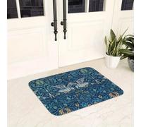 EAEQKOUC 1 pièce, Tapis de Salle de Bain en Flanelle en Forme d’Oiseau Style William Morris, Lavable en Machine, paillasson rectangulaire, Tapis de déco de Balcon 3D-60x90cm