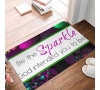 EAEQKOUC 3D 3D Be The Sparkle Voulait Que tu sois ! Tapis de Sol antidérapant pour l’entrée de la Cuisine, la Chambre de la Maison, Tapis de Pied - 40x60cm